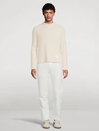Cotton And Wool Sweater With Label