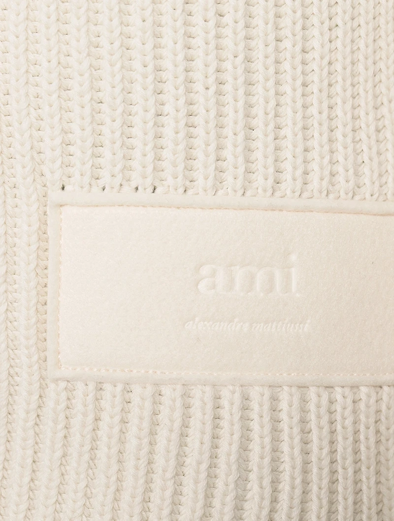 Cotton And Wool Sweater With Label