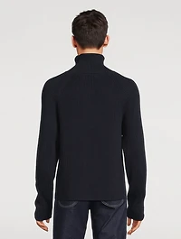 Cotton And Wool Turtleneck Sweater