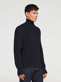 Cotton And Wool Turtleneck Sweater