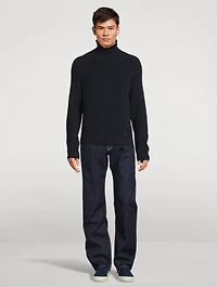 Cotton And Wool Turtleneck Sweater