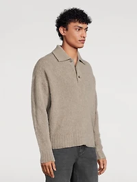 Wool And Alpaca Polo Sweater