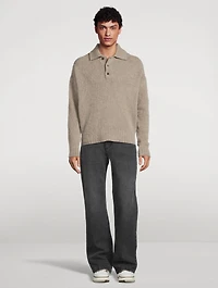 Wool And Alpaca Polo Sweater