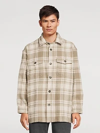 Wool Overshirt Plaid Print