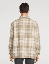 Wool Overshirt Plaid Print