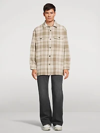 Wool Overshirt Plaid Print