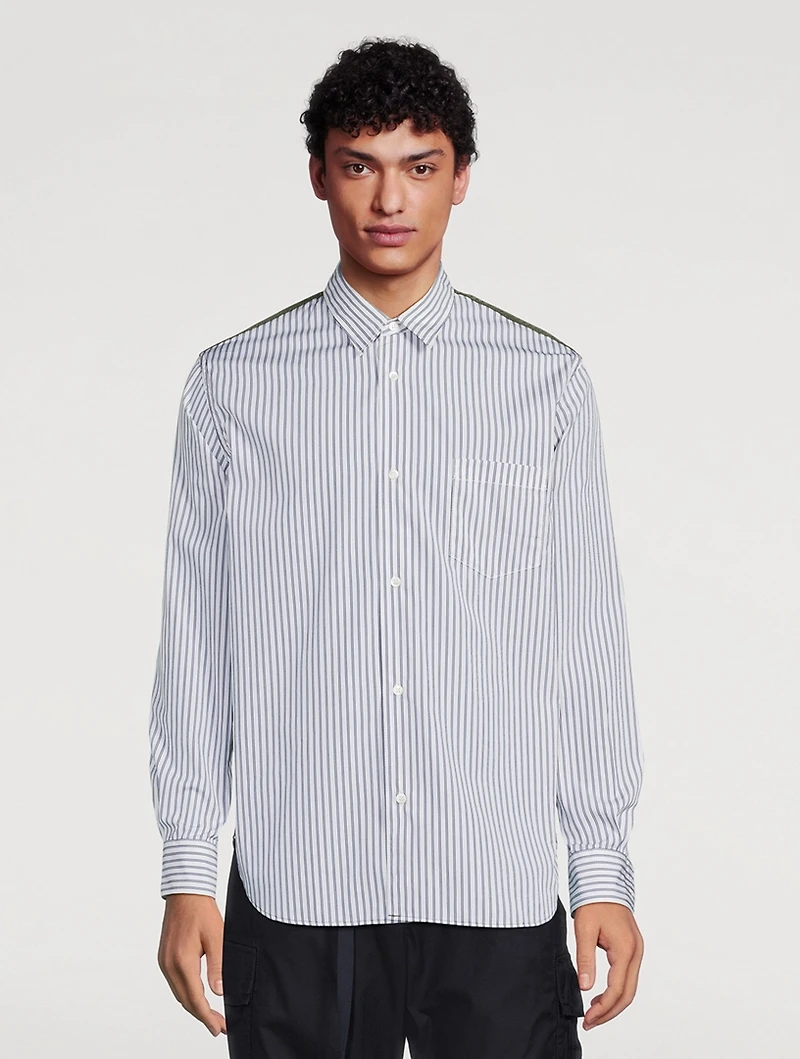 Cotton And Nylon Striped Shirt