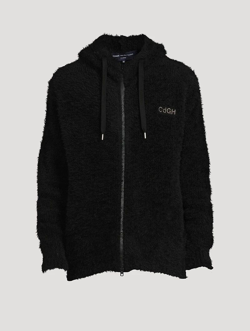 Wool Raised Zip Sweater