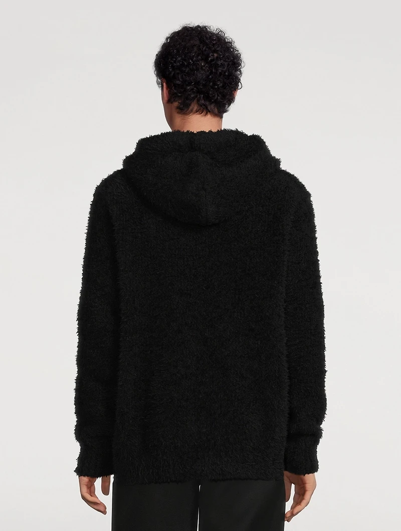 Wool Raised Zip Sweater