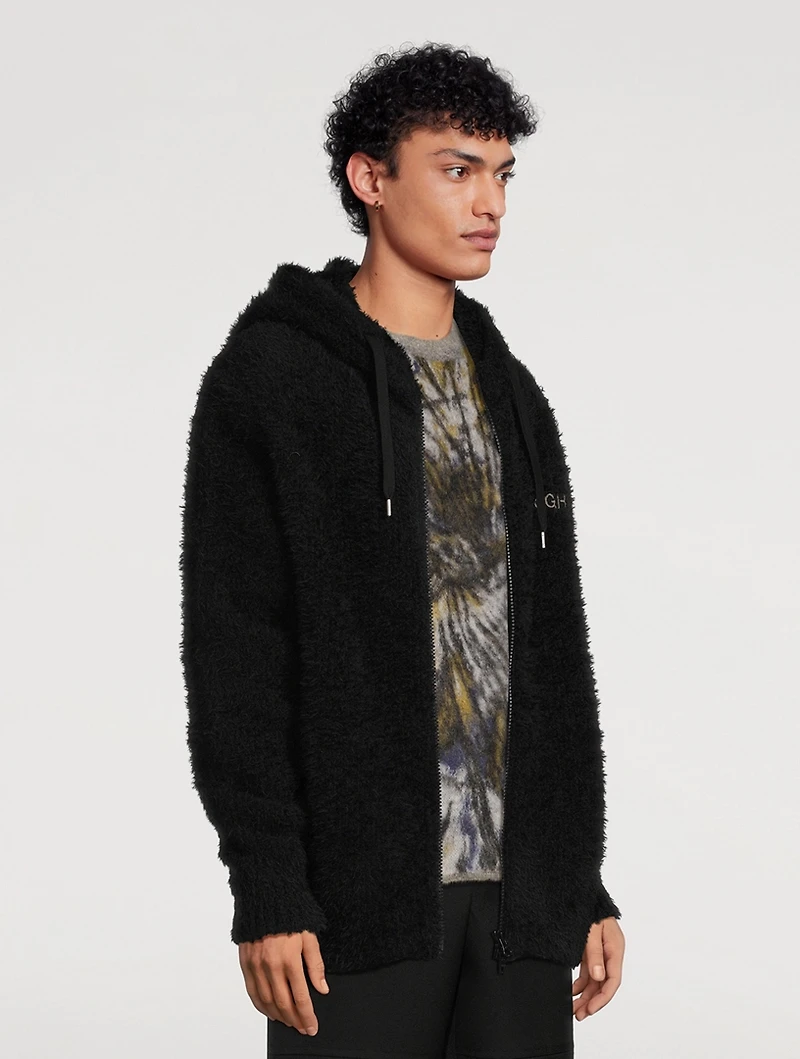 Wool Raised Zip Sweater