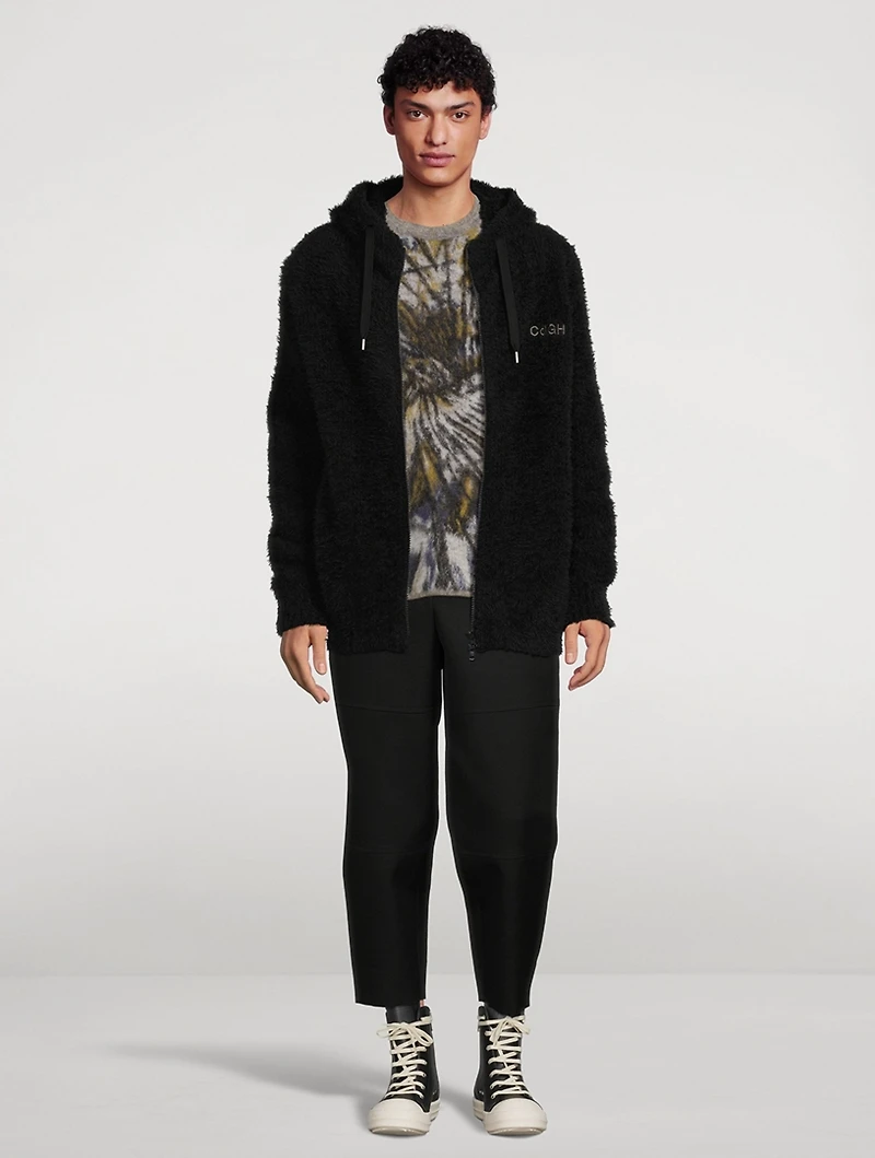 Wool Raised Zip Sweater