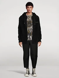Wool Raised Zip Sweater
