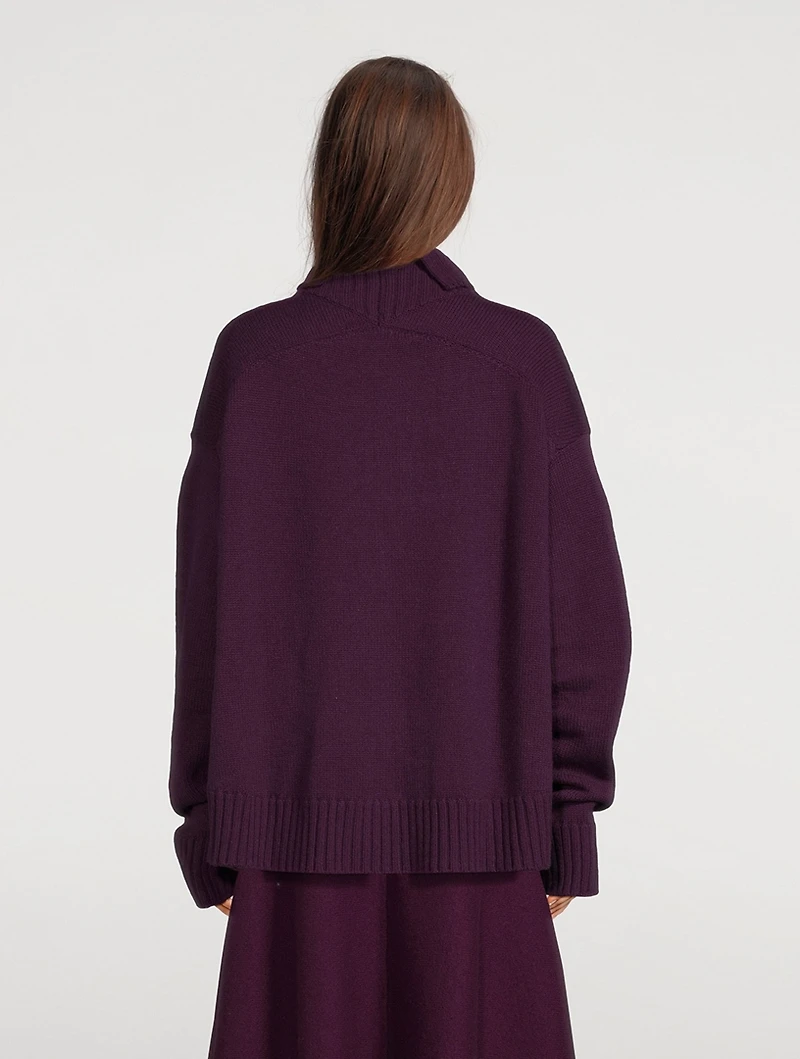 Cashmere-Blend Turtleneck Sweater