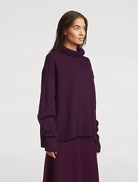 Cashmere-Blend Turtleneck Sweater