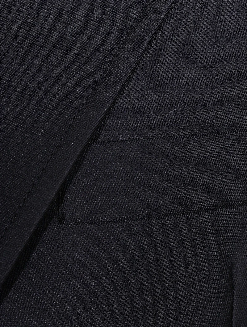 Techno Gabardine Single-Breasted Blazer
