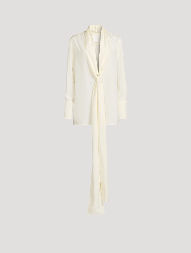 Silk Blouse With Lavallière