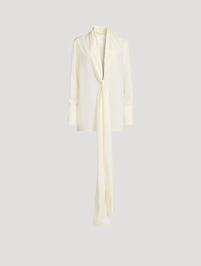 Silk Blouse With Lavallière