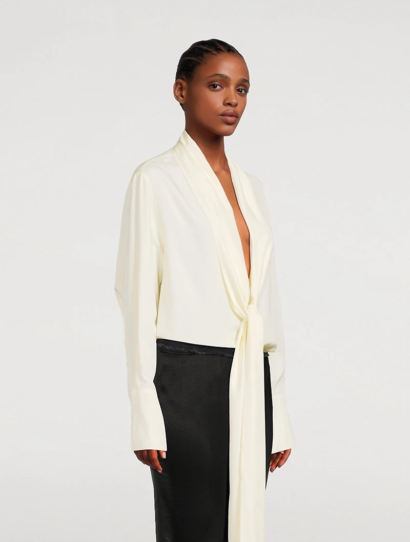Silk Blouse With Lavallière
