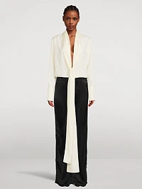 Silk Blouse With Lavallière