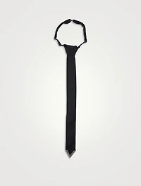 Valentie Metal V Appliqué Wool And Silk Tie