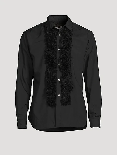 Dress Shirt With Faux Fur