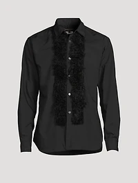 Dress Shirt With Faux Fur