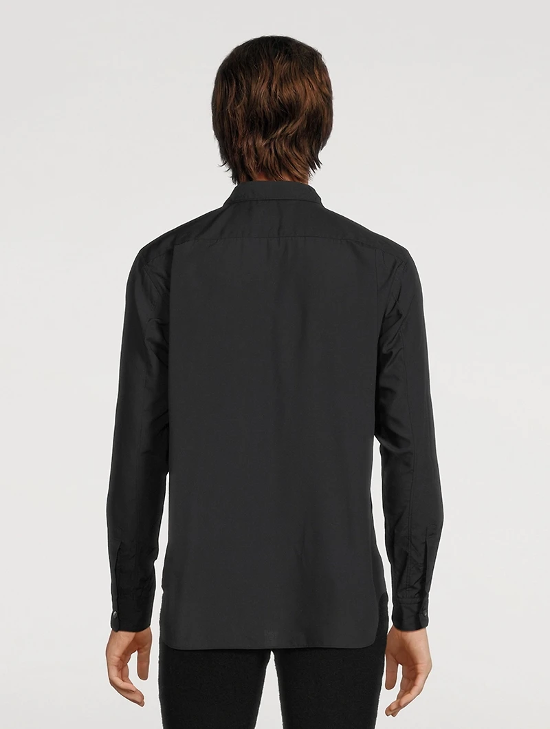 Dress Shirt With Faux Fur