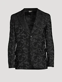 Single-Breasted Jacket Camo Print
