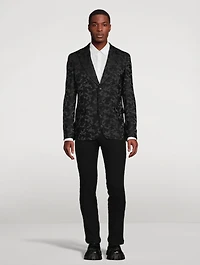 Single-Breasted Jacket Camo Print