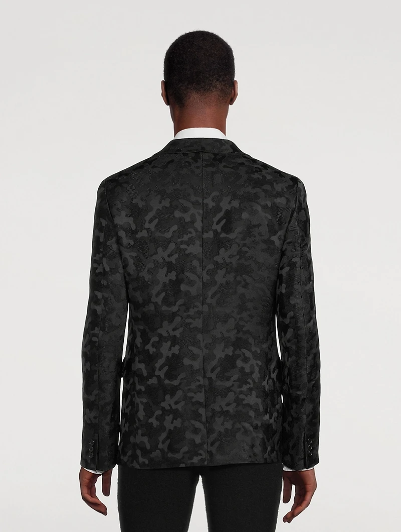 Single-Breasted Jacket Camo Print