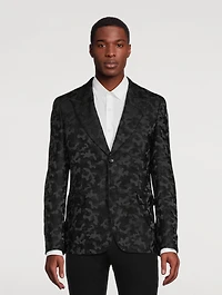 Single-Breasted Jacket Camo Print