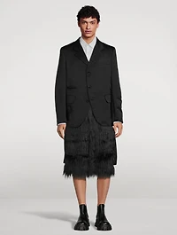 Wool-Blend Faux Fur Shorts