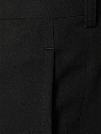 Wool Slim-Fit Pants With Zipper