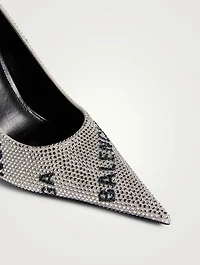 Square Knife Embellished Pumps