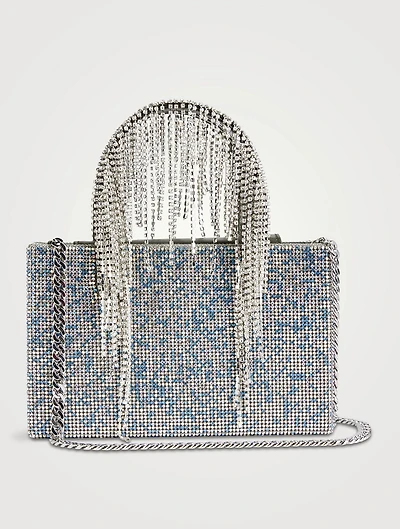 Midi Crystal Mesh Fringe Tote Bag