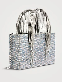 Midi Crystal Mesh Fringe Tote Bag