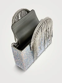Midi Crystal Mesh Fringe Tote Bag