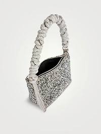 Phone Cord Crystal Mesh Shoulder Bag