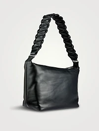 XL Lattice Leather Shoulder Bag
