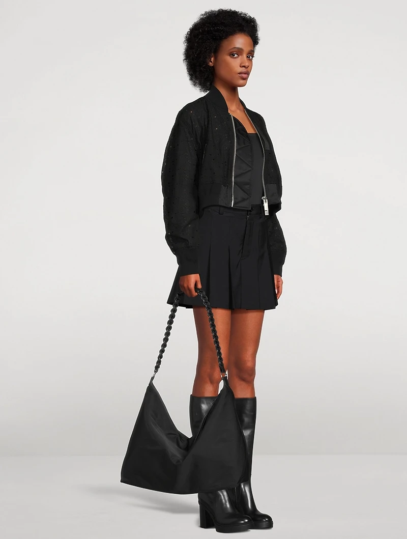XXXL Lattice Nylon Shoulder Bag