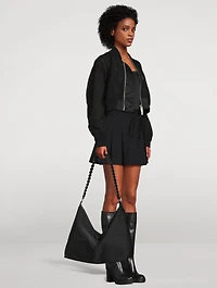XXXL Lattice Nylon Shoulder Bag