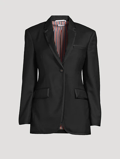 Super 120's Twill Tipping Elongated Sport Coat