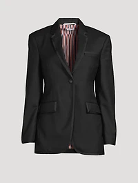 Super 120's Twill Tipping Elongated Sport Coat