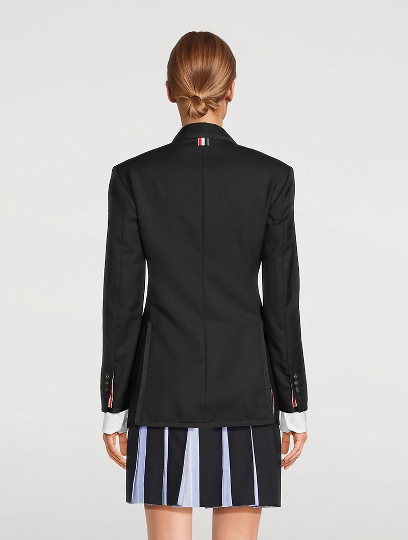 Super 120's Twill Tipping Elongated Sport Coat