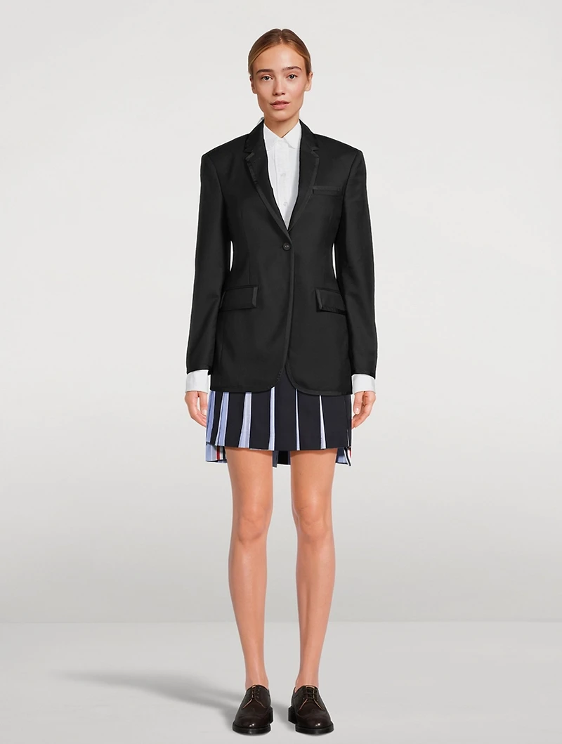 Super 120's Twill Tipping Elongated Sport Coat