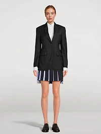 Super 120's Twill Tipping Elongated Sport Coat