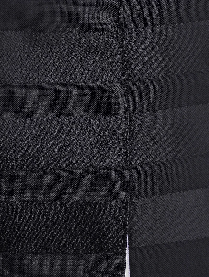 Pleated Wool Mini Skirt