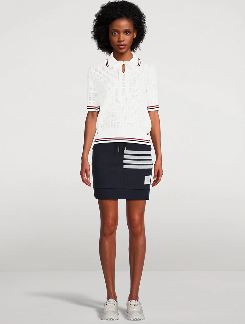 Classic Loopback Cotton Mini Sack Skirt