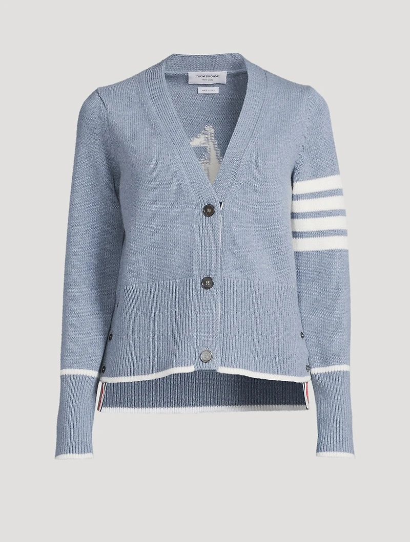Sailboat Jacquard Wool Cardigan