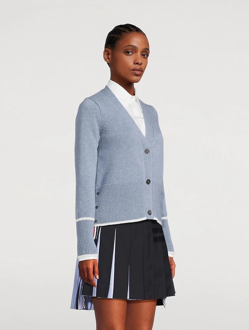 Sailboat Jacquard Wool Cardigan